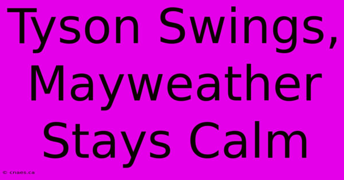 Tyson Swings, Mayweather Stays Calm 