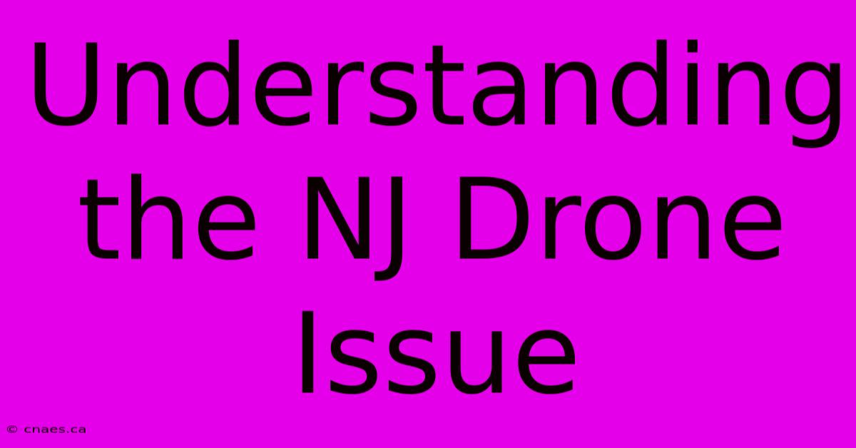 Understanding The NJ Drone Issue