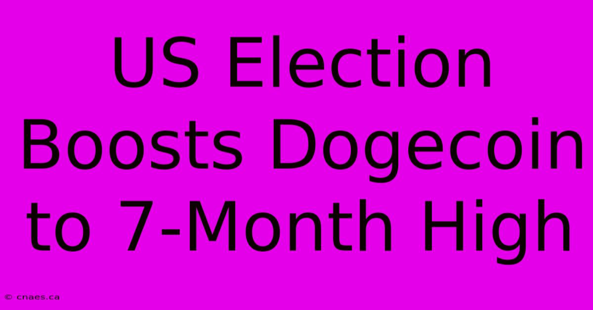 US Election Boosts Dogecoin To 7-Month High