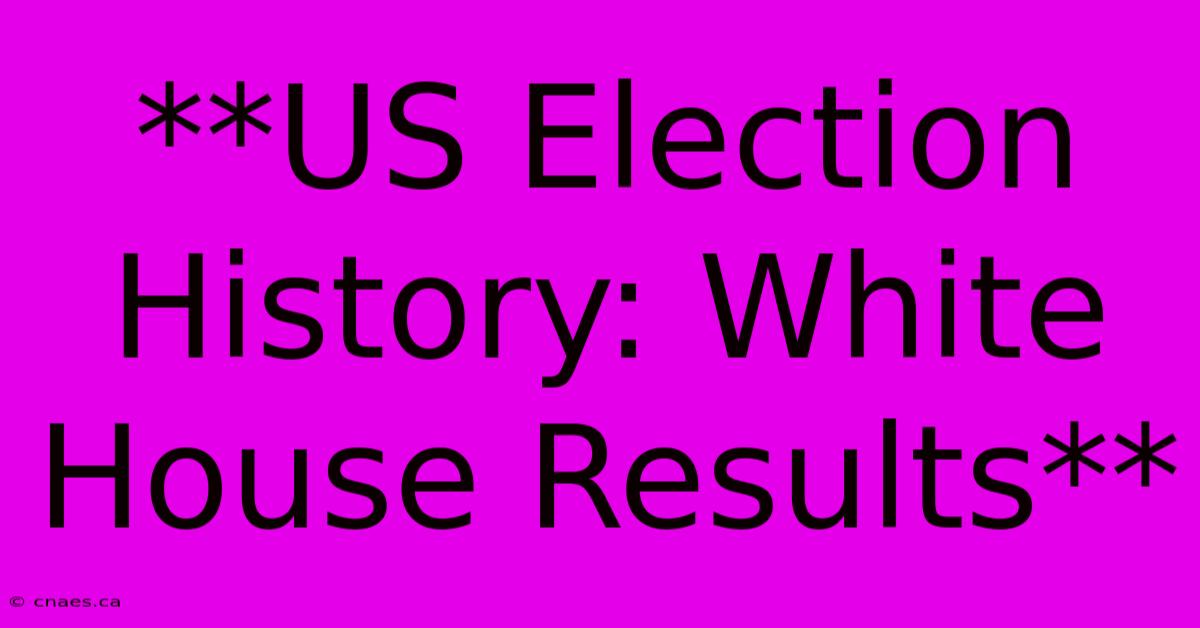 **US Election History: White House Results**