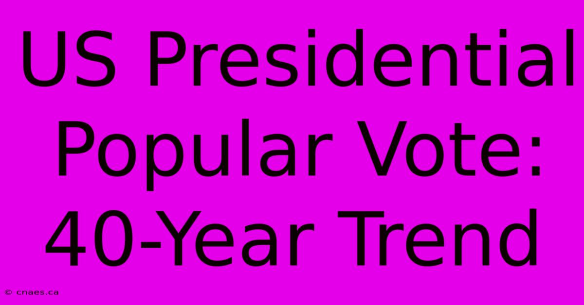 US Presidential Popular Vote: 40-Year Trend 