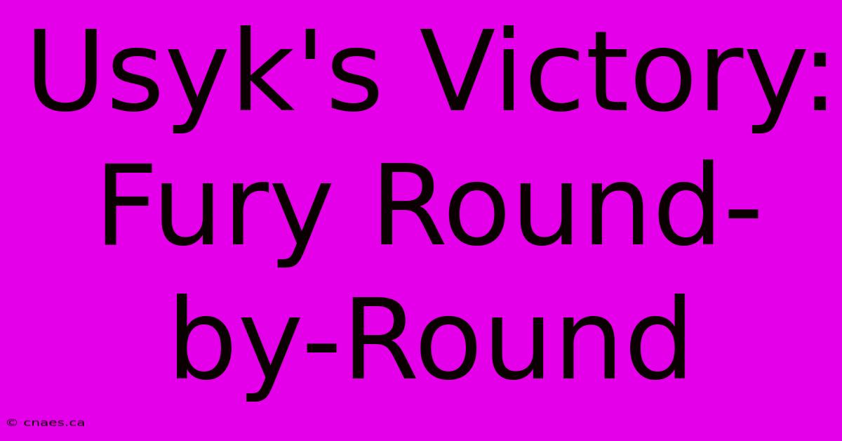 Usyk's Victory: Fury Round-by-Round