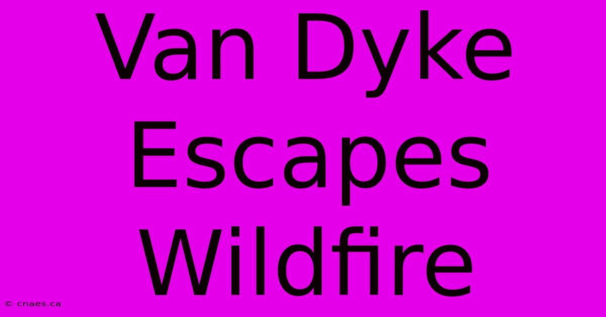 Van Dyke Escapes Wildfire