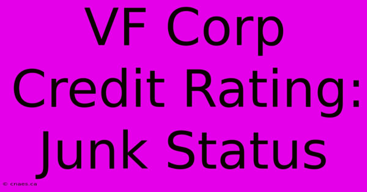 VF Corp Credit Rating: Junk Status