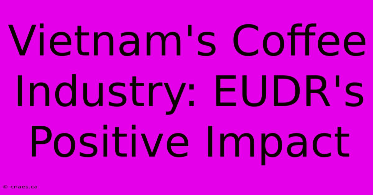 Vietnam's Coffee Industry: EUDR's Positive Impact