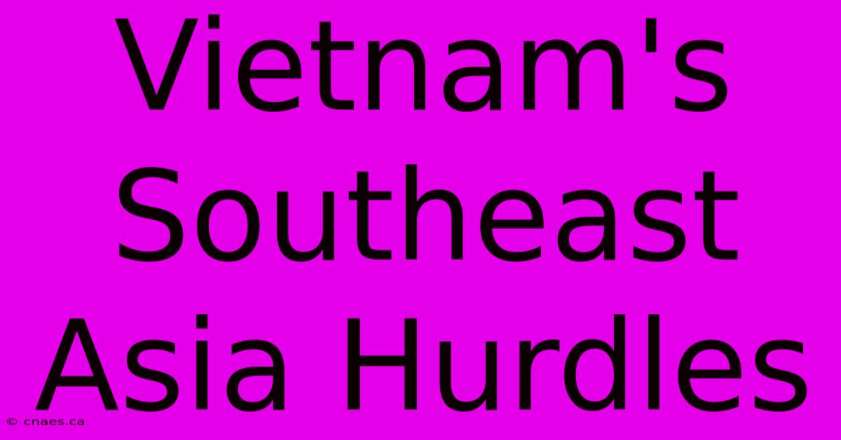 Vietnam's Southeast Asia Hurdles