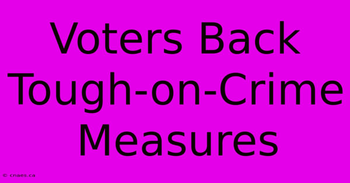 Voters Back Tough-on-Crime Measures