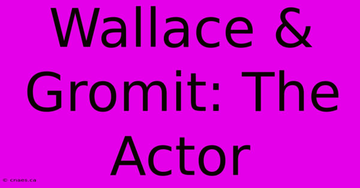 Wallace & Gromit: The Actor