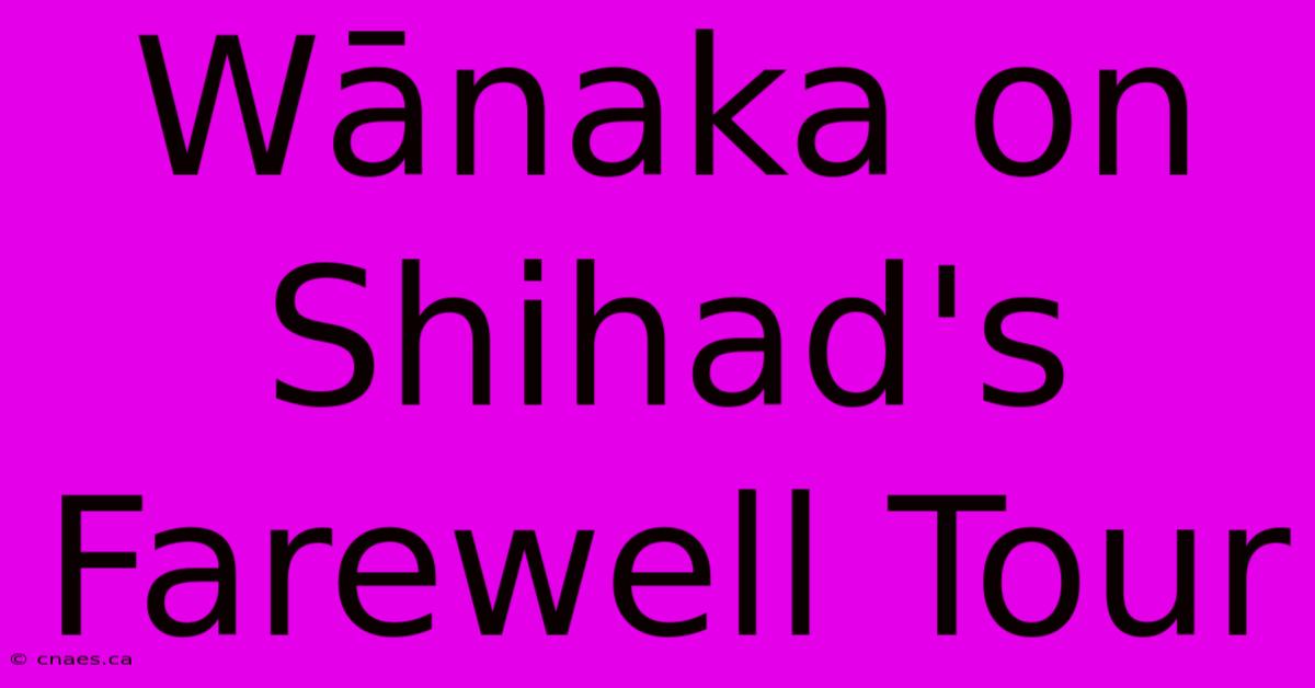 Wānaka On Shihad's Farewell Tour