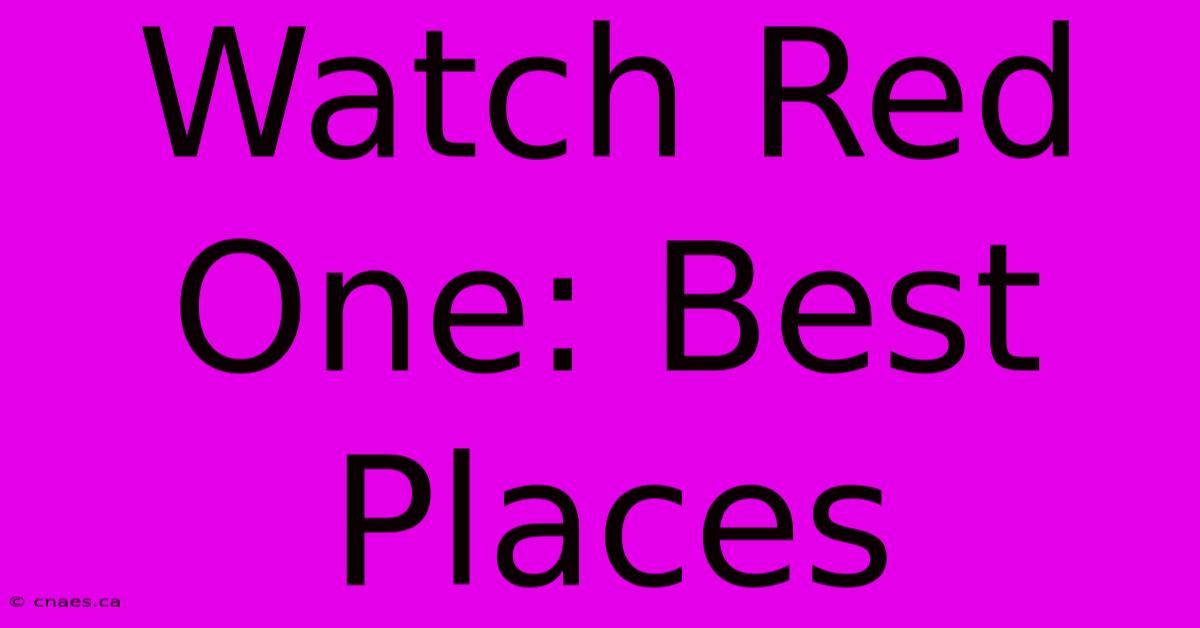 Watch Red One: Best Places