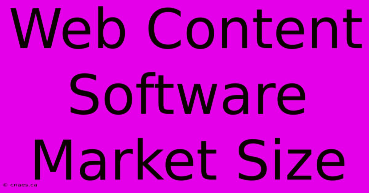 Web Content Software Market Size