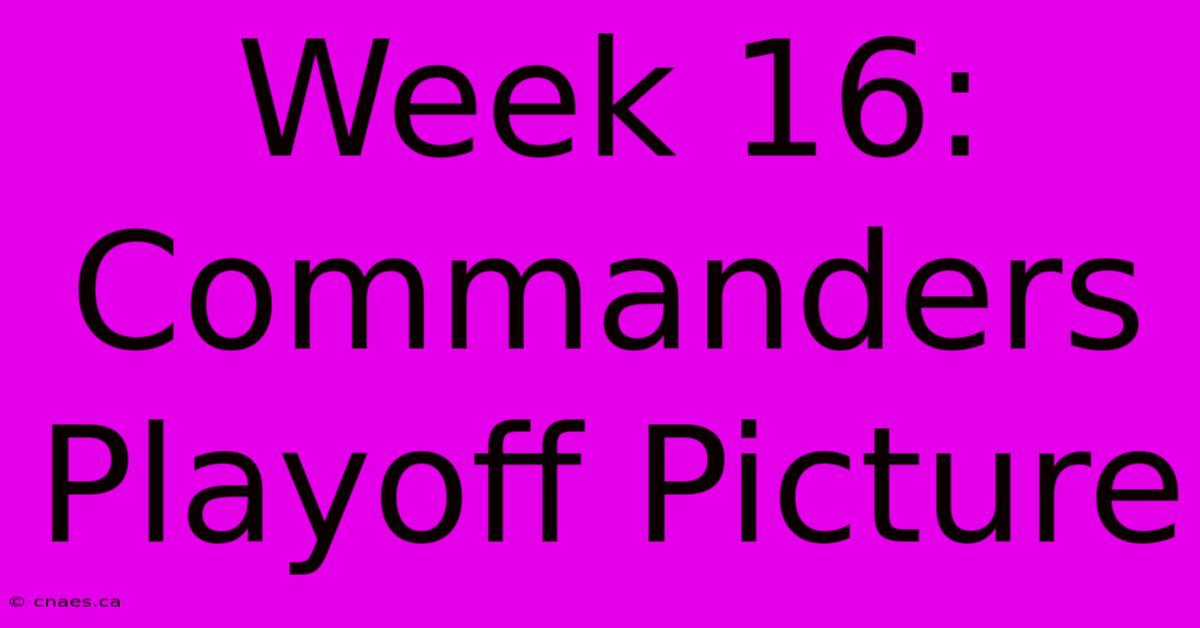 Week 16: Commanders Playoff Picture