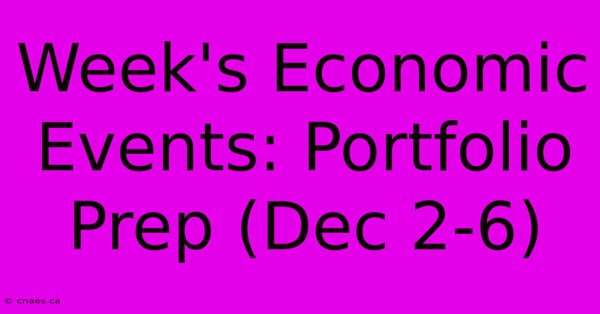 Week's Economic Events: Portfolio Prep (Dec 2-6)