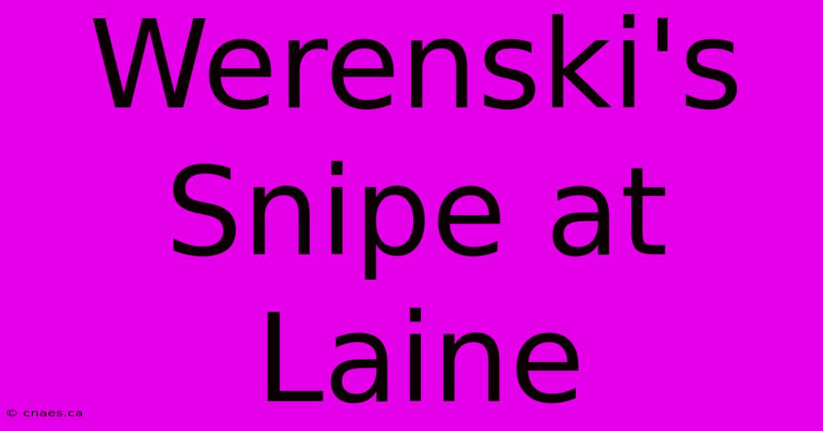 Werenski's Snipe At Laine