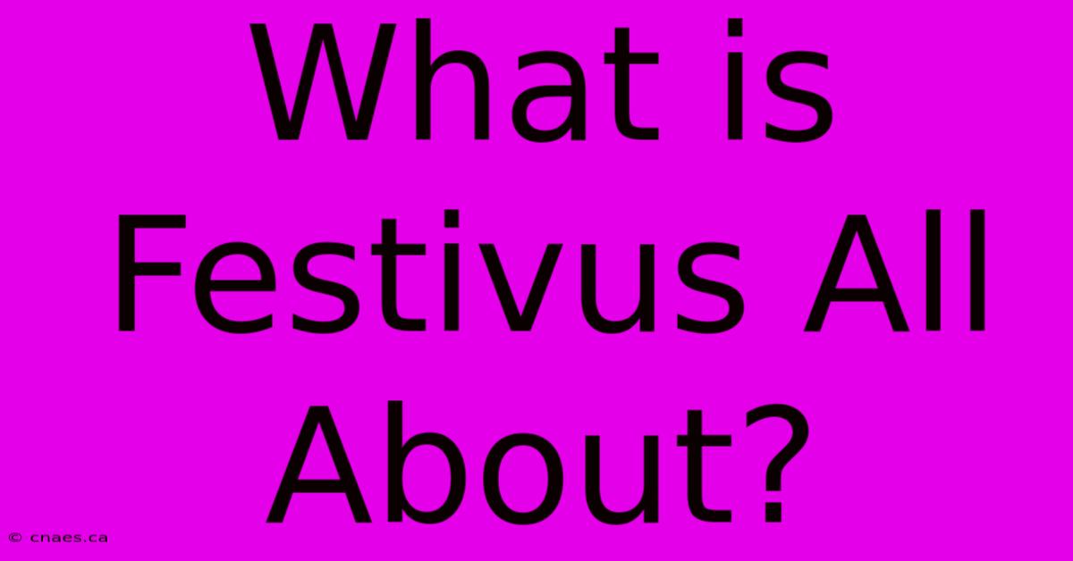 What Is Festivus All About?