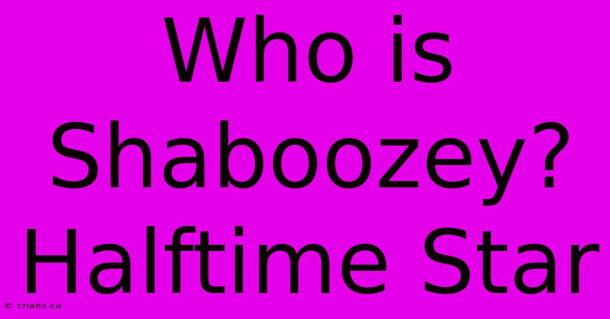 Who Is Shaboozey? Halftime Star