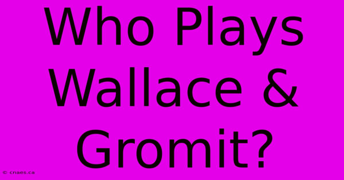 Who Plays Wallace & Gromit?