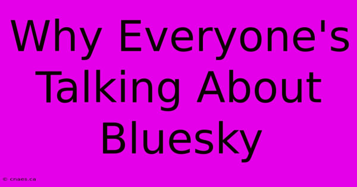 Why Everyone's Talking About Bluesky