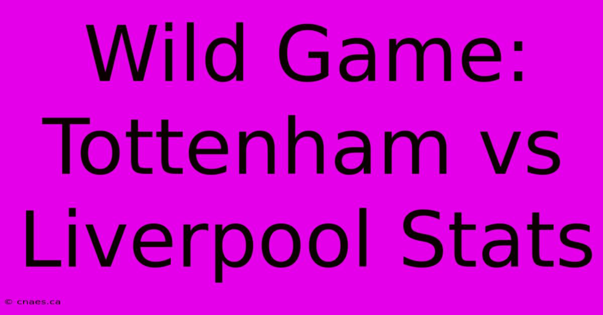 Wild Game: Tottenham Vs Liverpool Stats