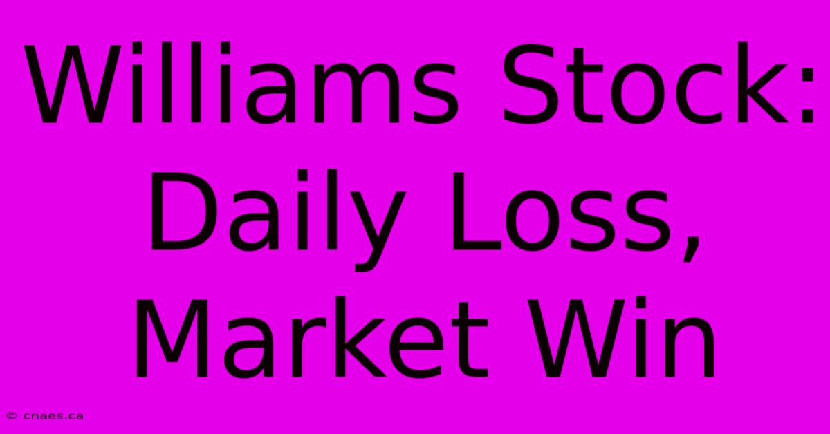 Williams Stock: Daily Loss, Market Win