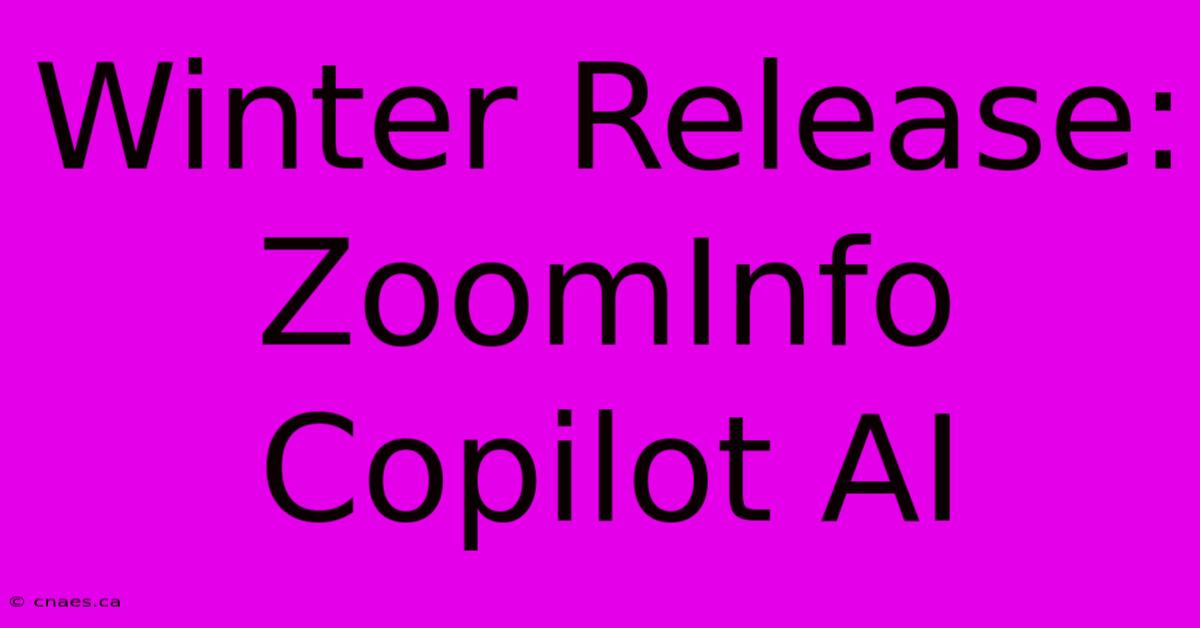 Winter Release: ZoomInfo Copilot AI