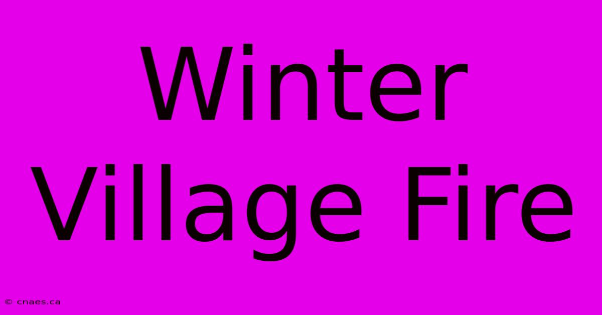 Winter Village Fire