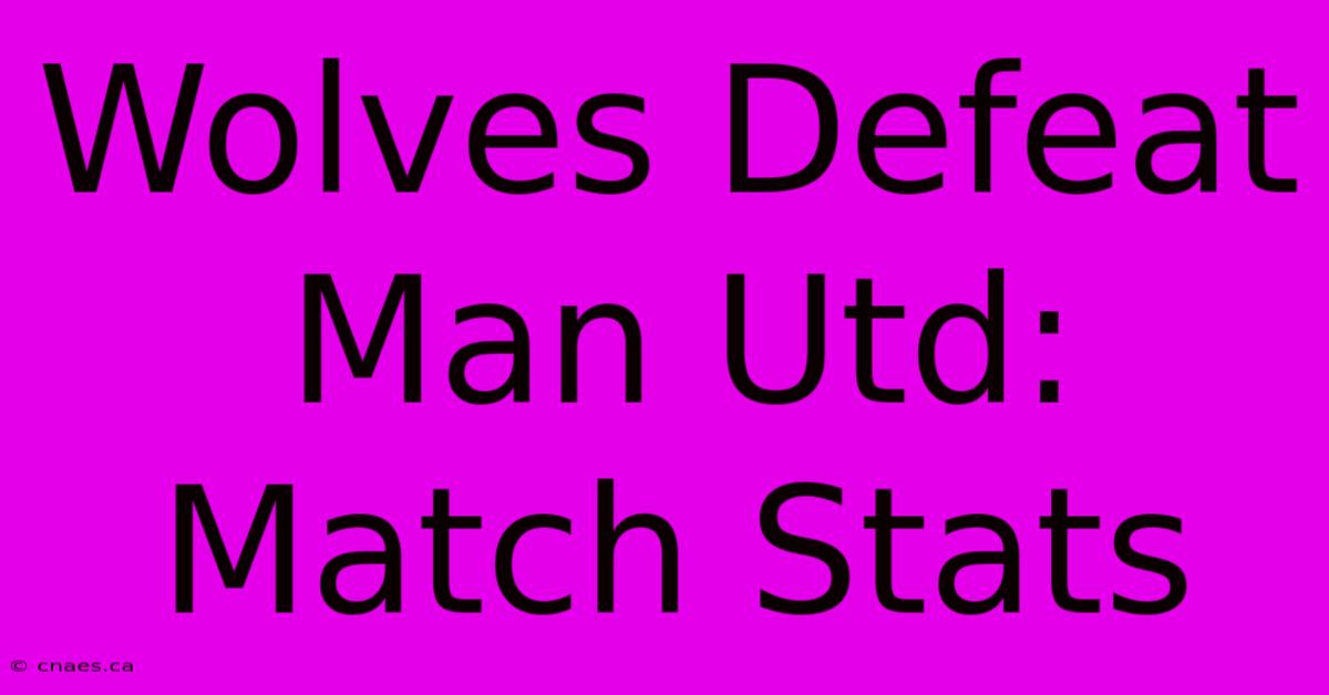 Wolves Defeat Man Utd: Match Stats