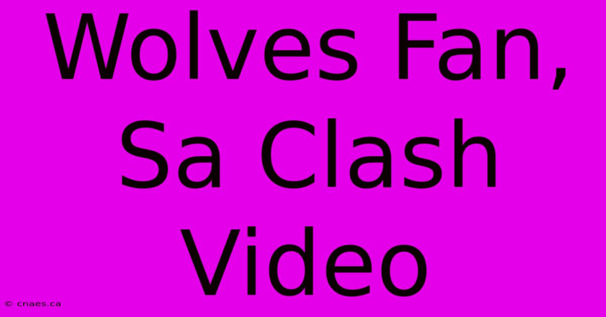 Wolves Fan, Sa Clash Video