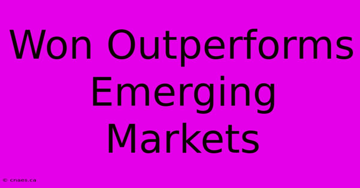 Won Outperforms Emerging Markets