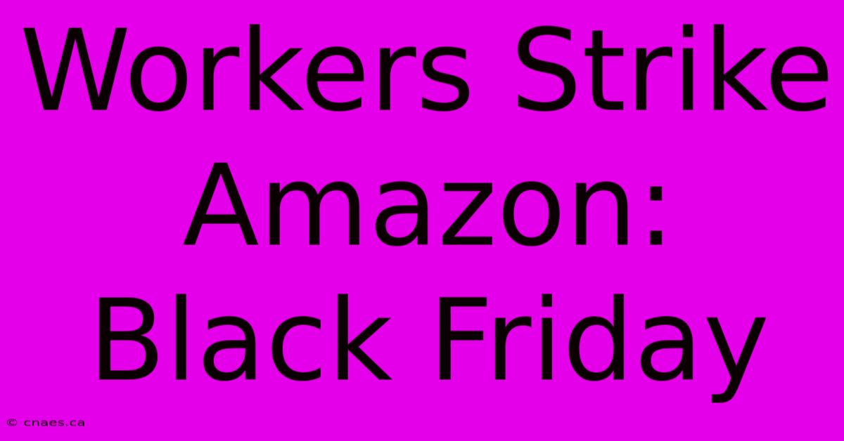 Workers Strike Amazon: Black Friday