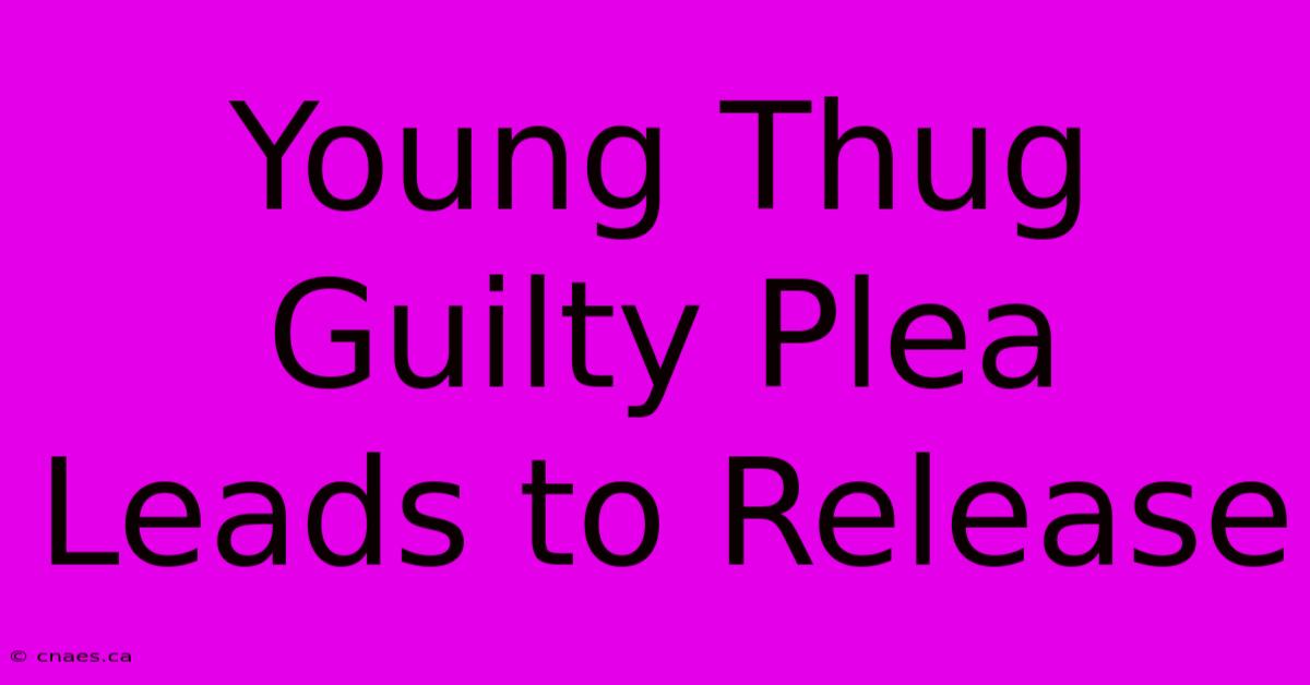 Young Thug Guilty Plea Leads To Release