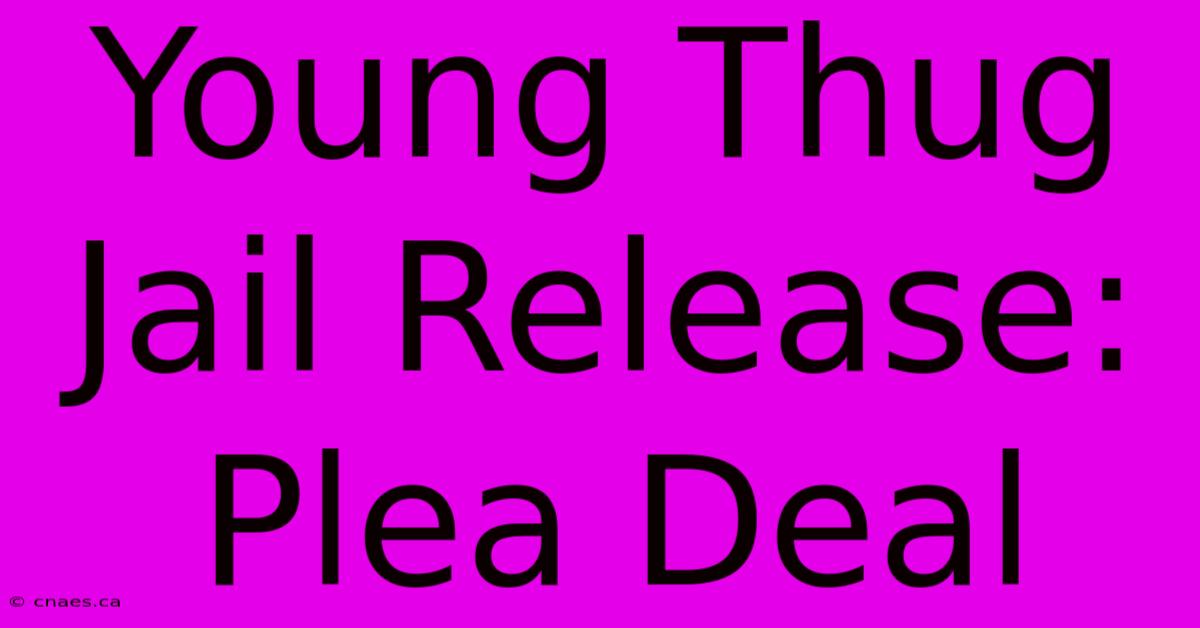 Young Thug Jail Release: Plea Deal