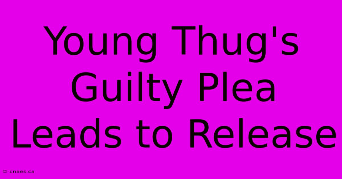 Young Thug's Guilty Plea Leads To Release