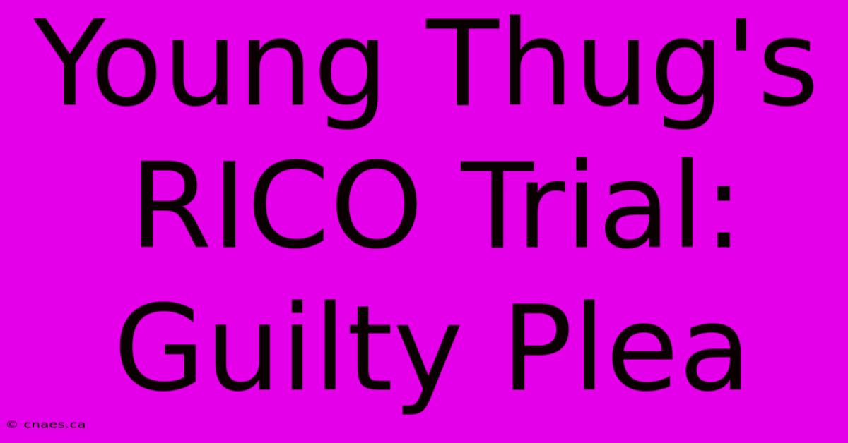 Young Thug's RICO Trial: Guilty Plea