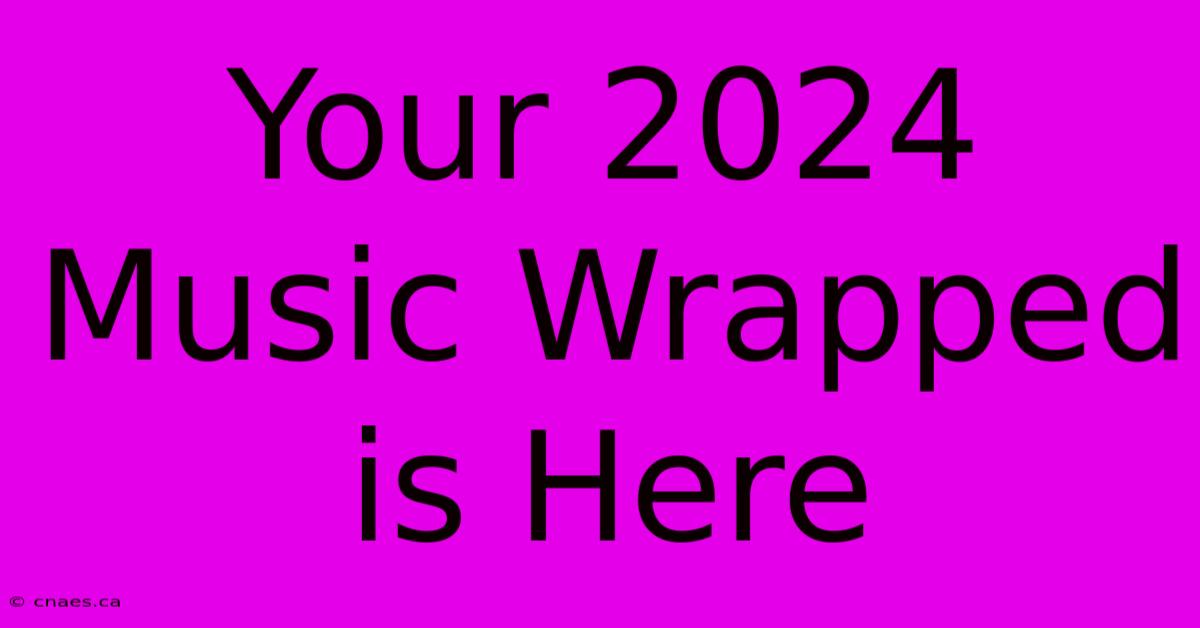 Your 2024 Music Wrapped Is Here