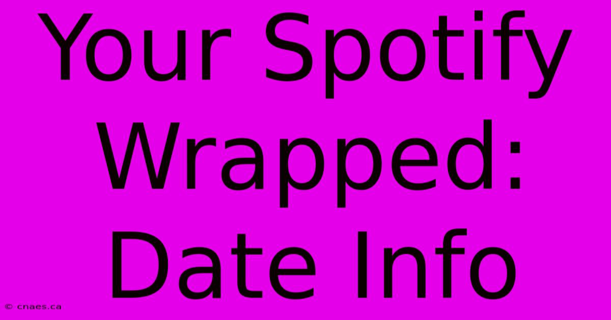 Your Spotify Wrapped: Date Info