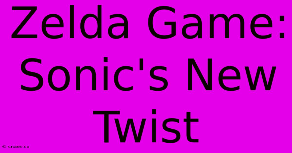 Zelda Game: Sonic's New Twist