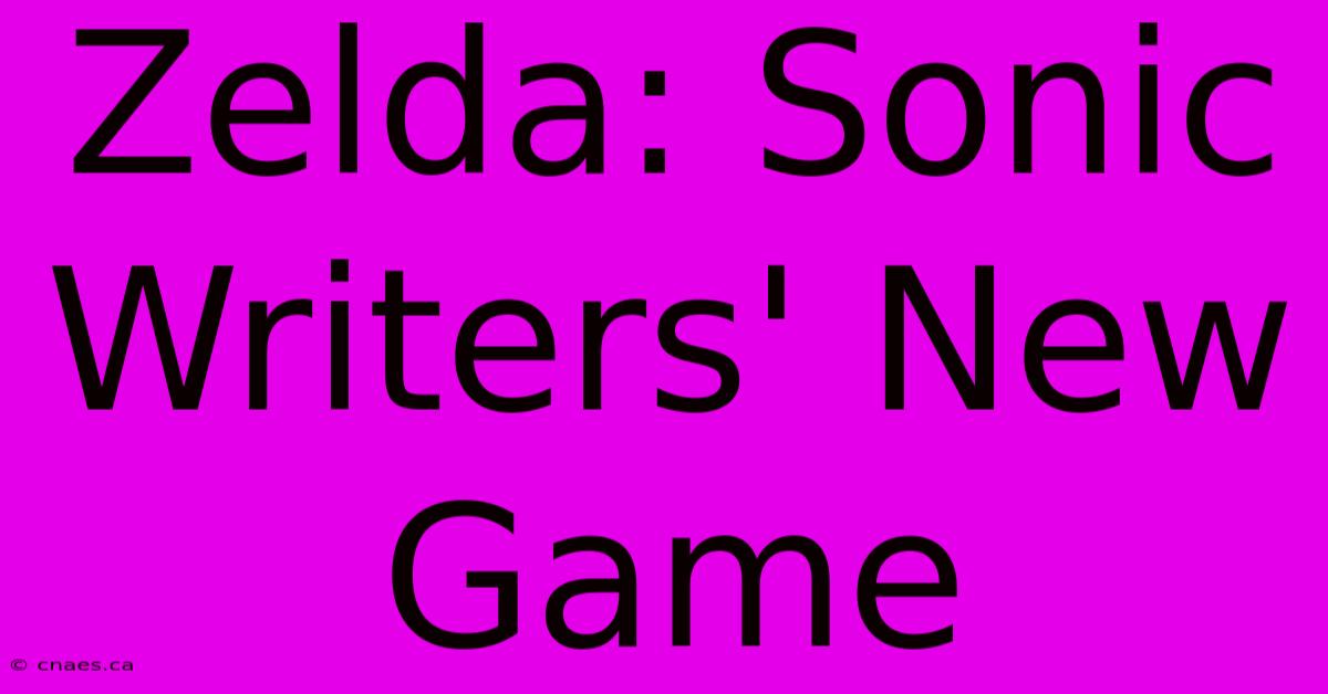 Zelda: Sonic Writers' New Game