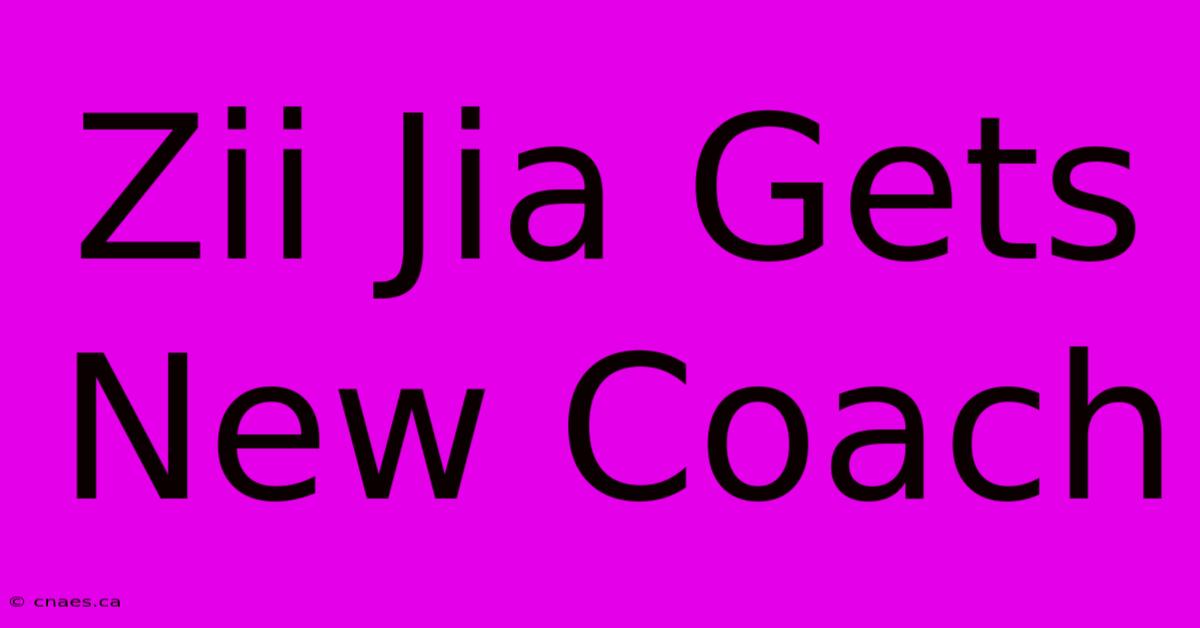 Zii Jia Gets New Coach