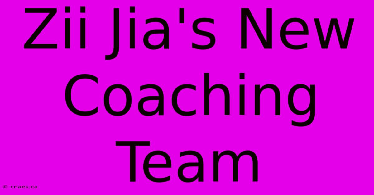 Zii Jia's New Coaching Team