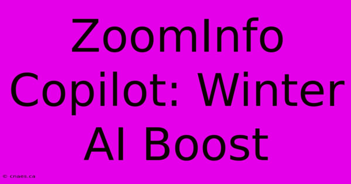 ZoomInfo Copilot: Winter AI Boost