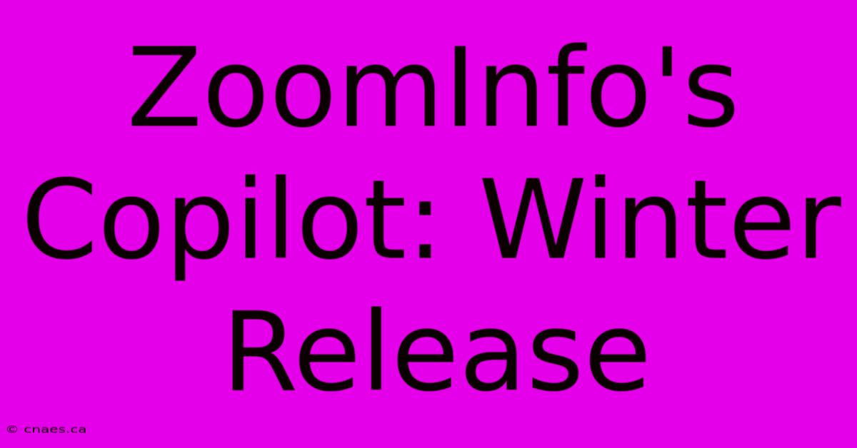 ZoomInfo's Copilot: Winter Release